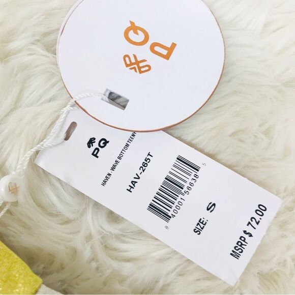 ANTHROPOLOGIE PilyQ Haven Wave Metallic Teeny Bikini Bottom Small Large‎ New - Picture 5 of 9